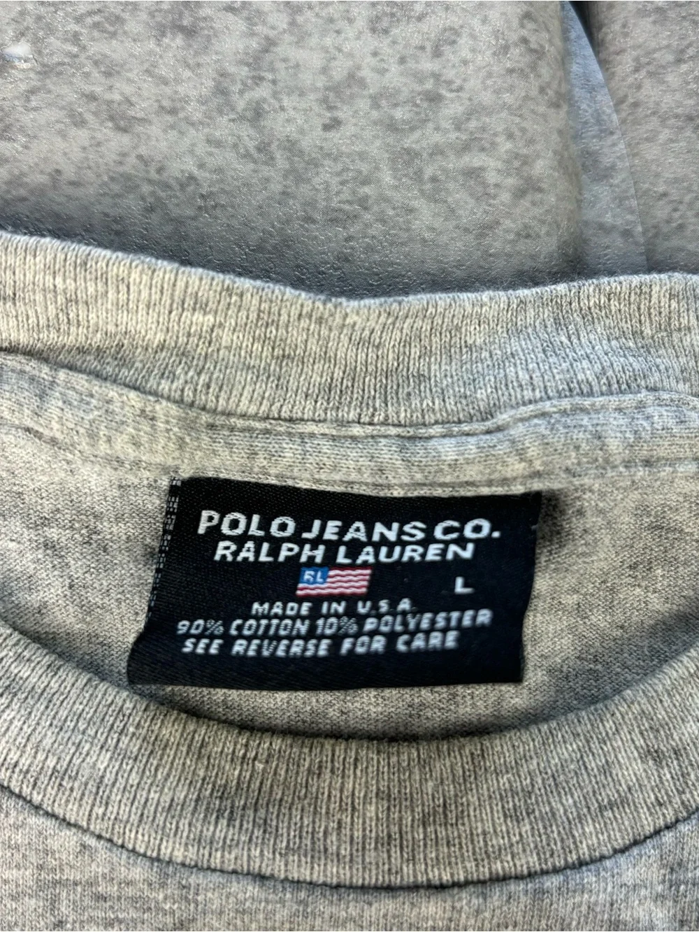 Y2k gray ralph lauren polo jeans co tshirt